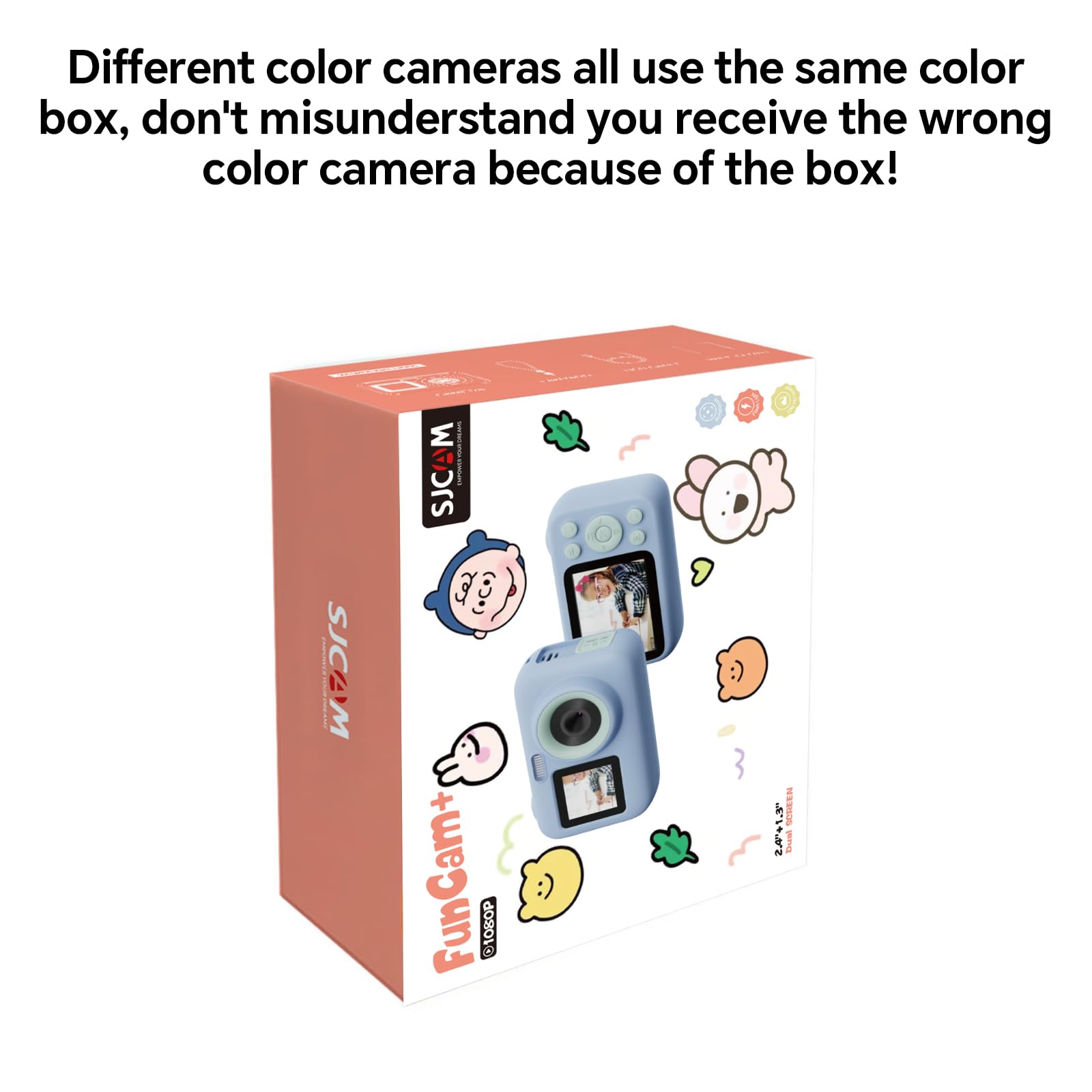 SJCAM Kids Camera with Dual Screen - 1080P HD 44MP Digital Video Camera for Children Ages 3-10, Perfect Christmas & Birthday Gift for Boys & Girls - Portable Toy Camera for Toddlers (Great for Travel, Parties & Outdoor Adventures)