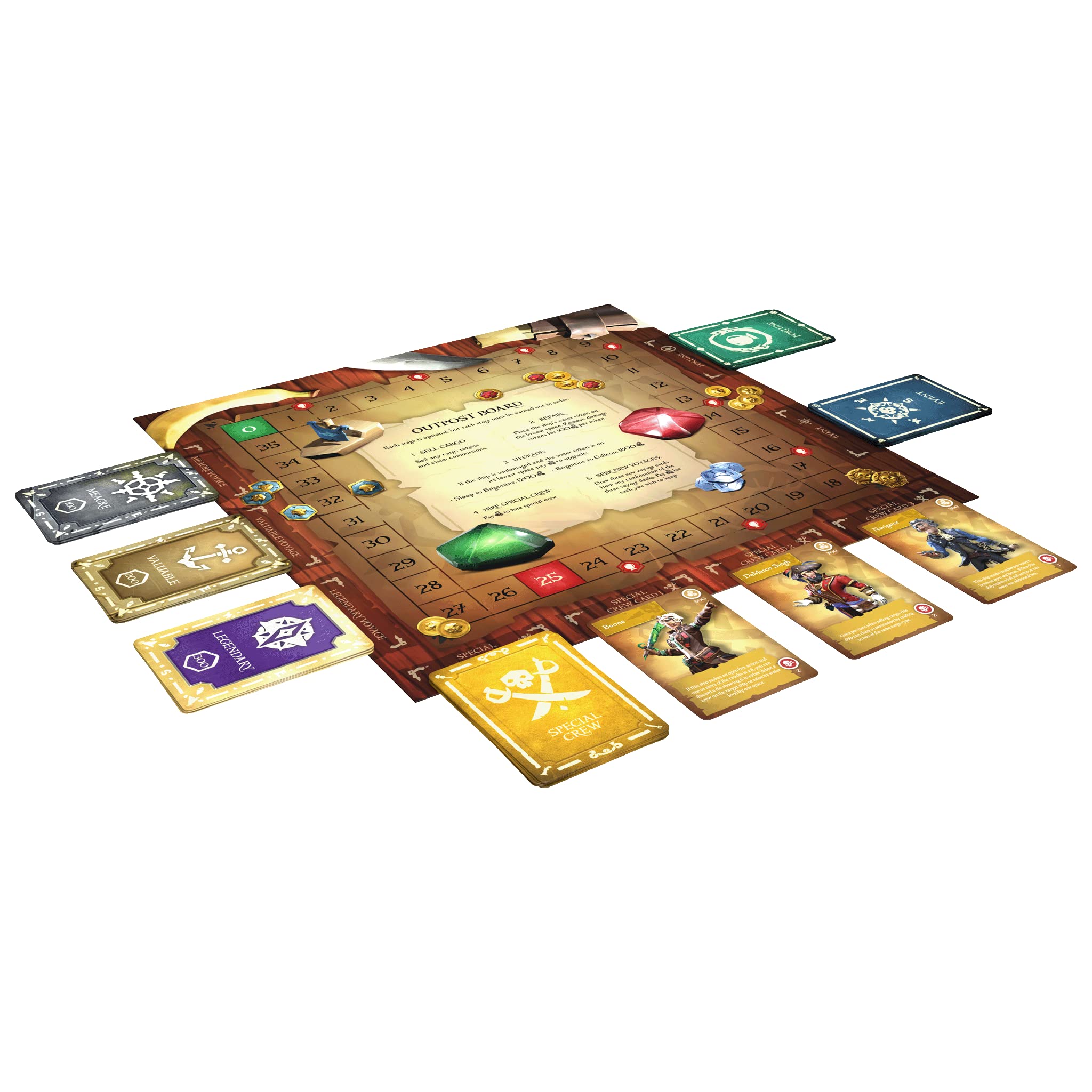 Sea of Thieves Board Game - 2-4 Players, 90-120 Min for Family Game Night - Teens & Adults 14+ - Pirate Adventure Game for Parties