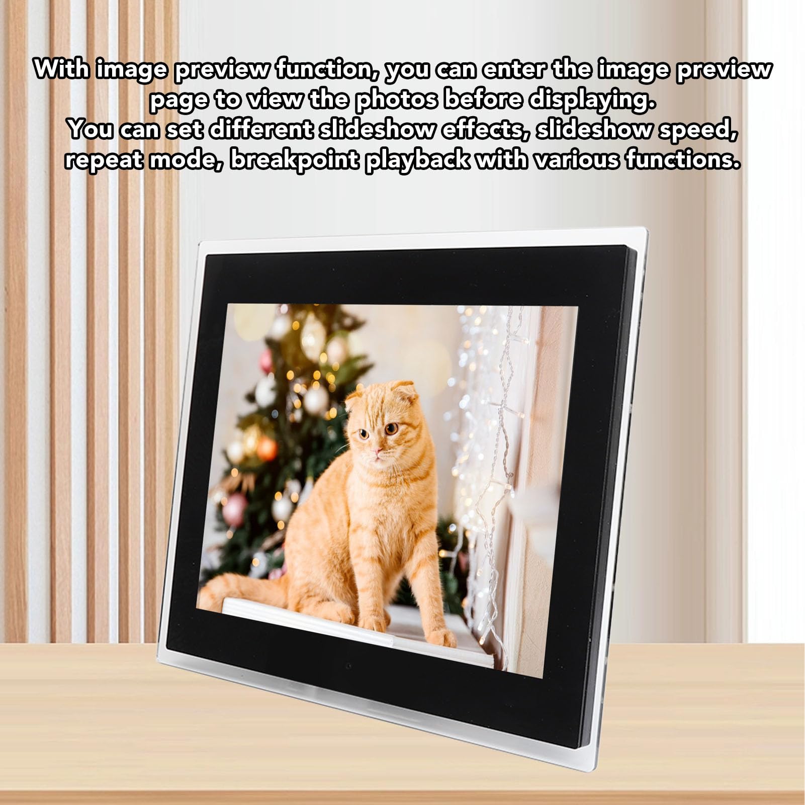 15 Inch Digital Photo Frame with 4:3 LCD Screen - 1024x768 HD Resolution, Image Preview, Slideshow & Movie Playback | Supports MP3 Music, Calendar & Alarm Clock | Perfect Electronic Album for Home, Office & Gift Giving | Ideal for Living Rooms, Bedrooms & Workspaces