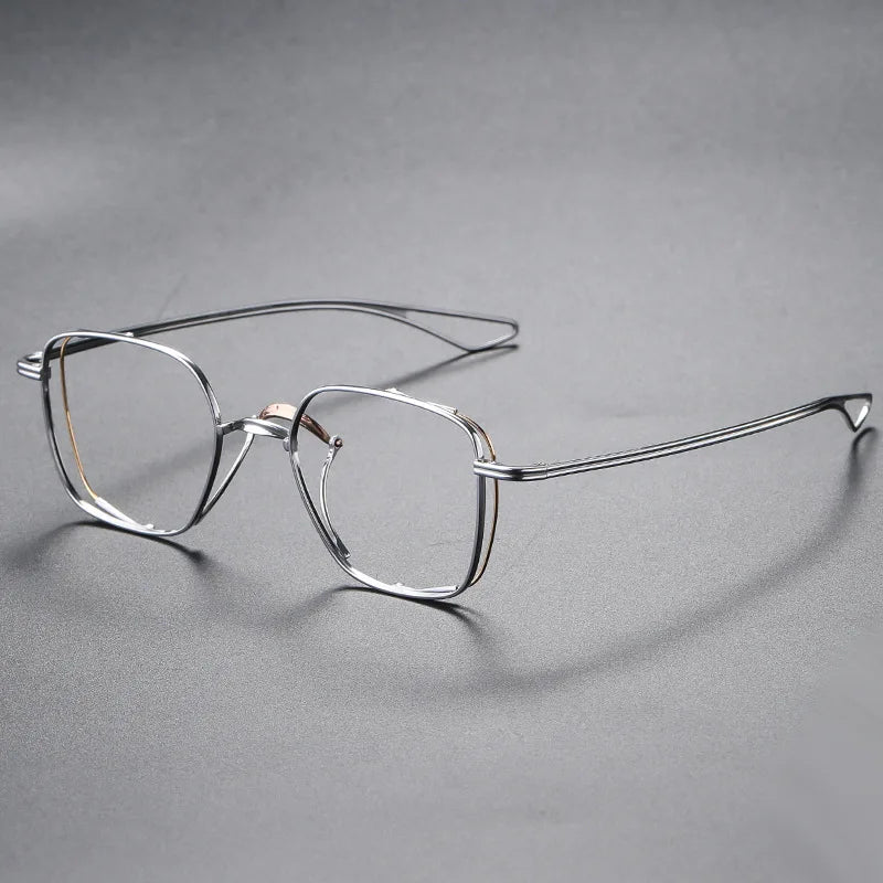 Aimee Unisex Full Rim Square Double Bridge Titanium Eyeglasses 842124 - Lightweight Durable Frame for Reading, Work & Fashion - Perfect for Office, Home & Outdoor Activities