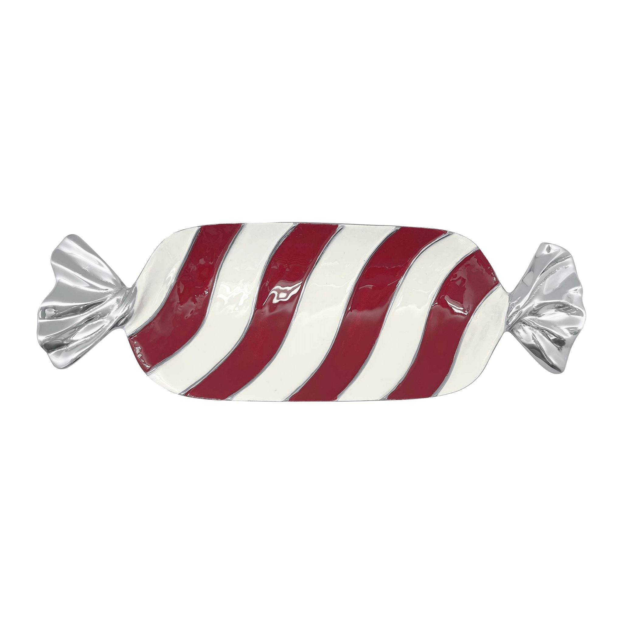 Red and White Candy Dish - Elegant Ceramic Candy Bowl for Parties, Weddings & Home Decor - Perfect for Holidays, Candy Buffets & Gift Giving