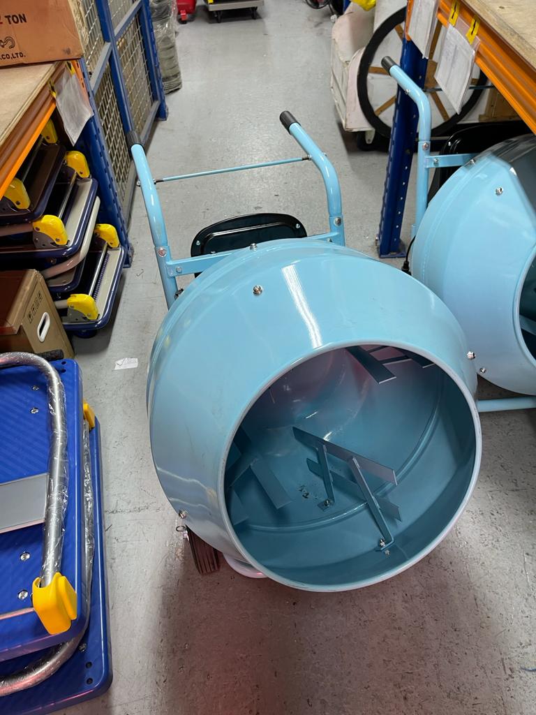 160L Electric Cement Mixer with 240V Motor - Portable Concrete Mixer for Construction & DIY Projects (MIKASA BLUE, Model CMX HGJ160 LG) - Perfect for Building, Renovation & Home Improvement