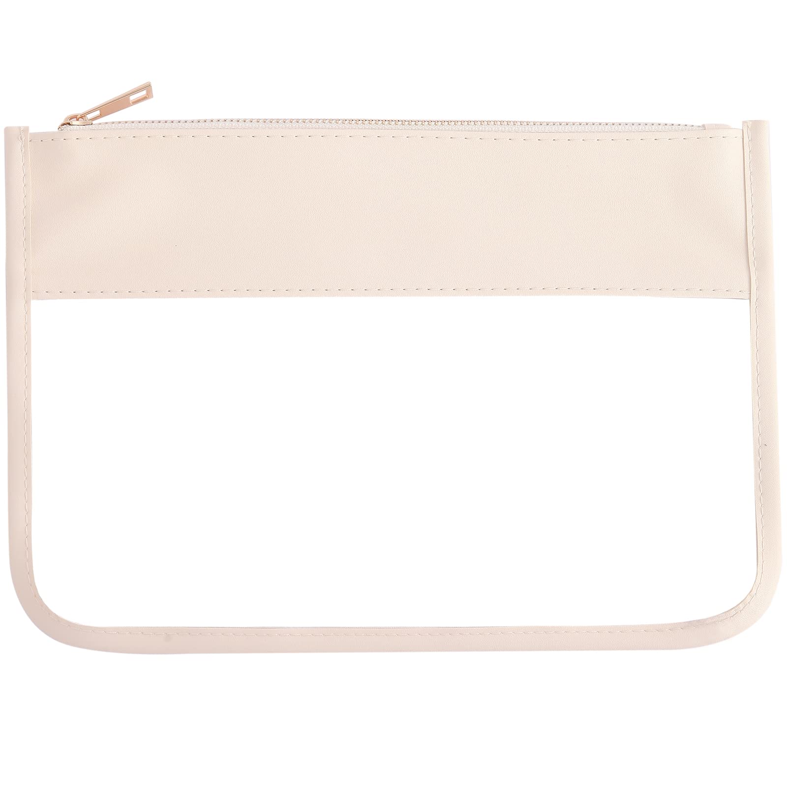 Waterproof Clear Makeup Bag for Women - Travel Cosmetic Organizer for Toiletries & DIY Chenille Letters
