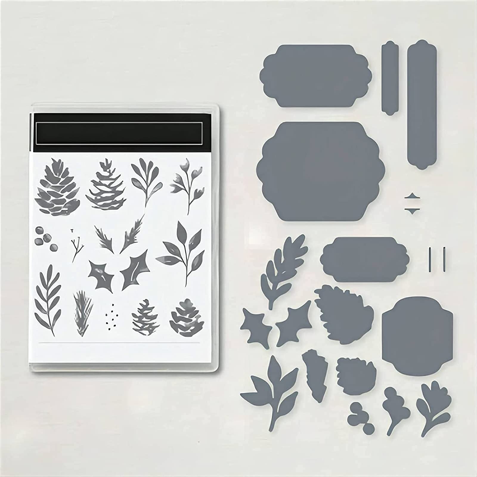 Premium Clear Stamps and Cutting Dies for Card Making - Floral & Christmas Holiday Silicone Stamps with Etching Knife Mold - DIY Scrapbooking, Photo Album, Handmade Greeting Card Decorations (5400) - Perfect for Crafting, Gift Wrapping & Holiday Decor