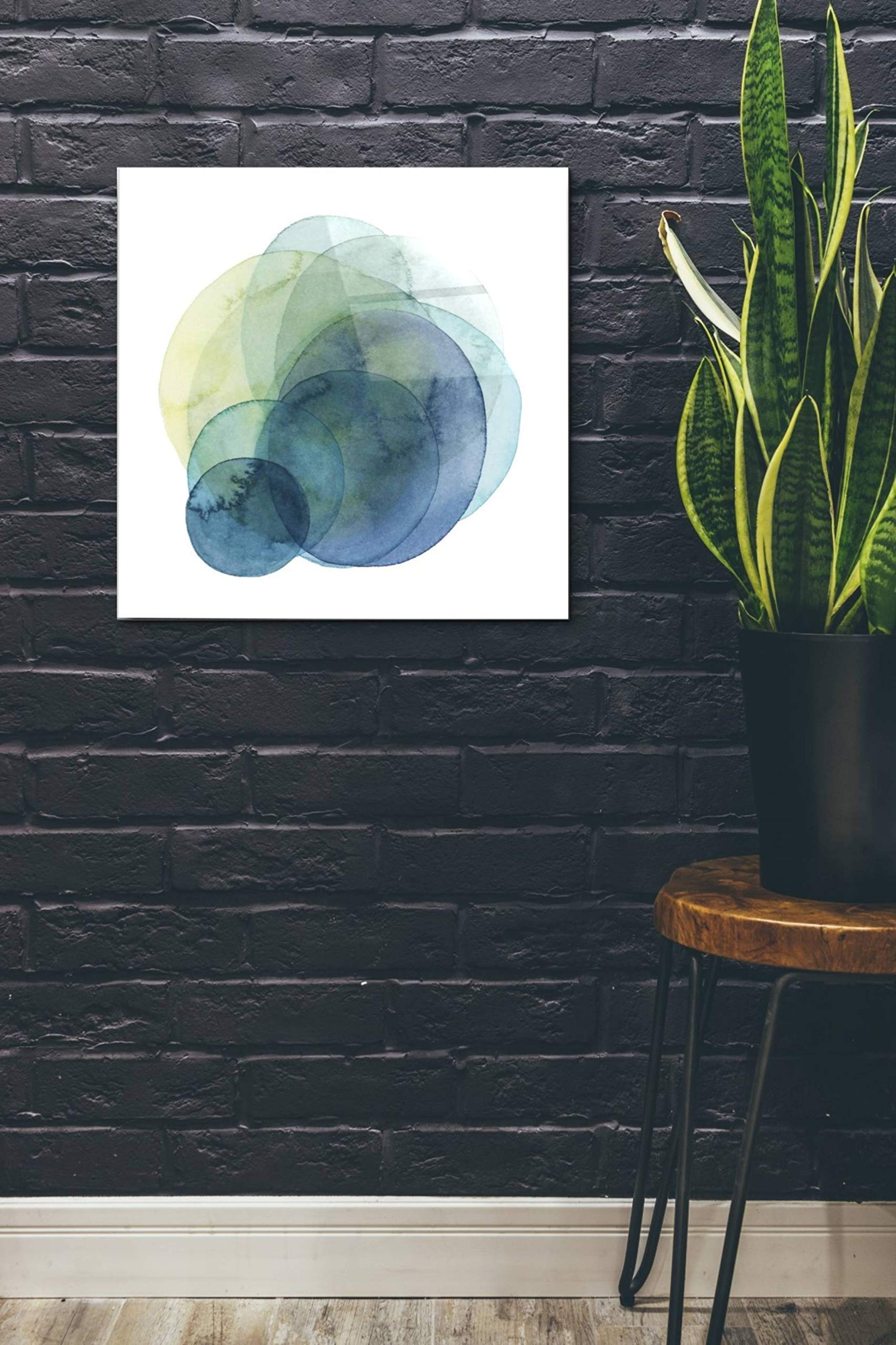 Grace Popp 'Evolving Planets IV' Acrylic Glass Wall Art - 24x24 Inch Modern Abstract Space Painting - Perfect for Living Room, Bedroom or Office Decor