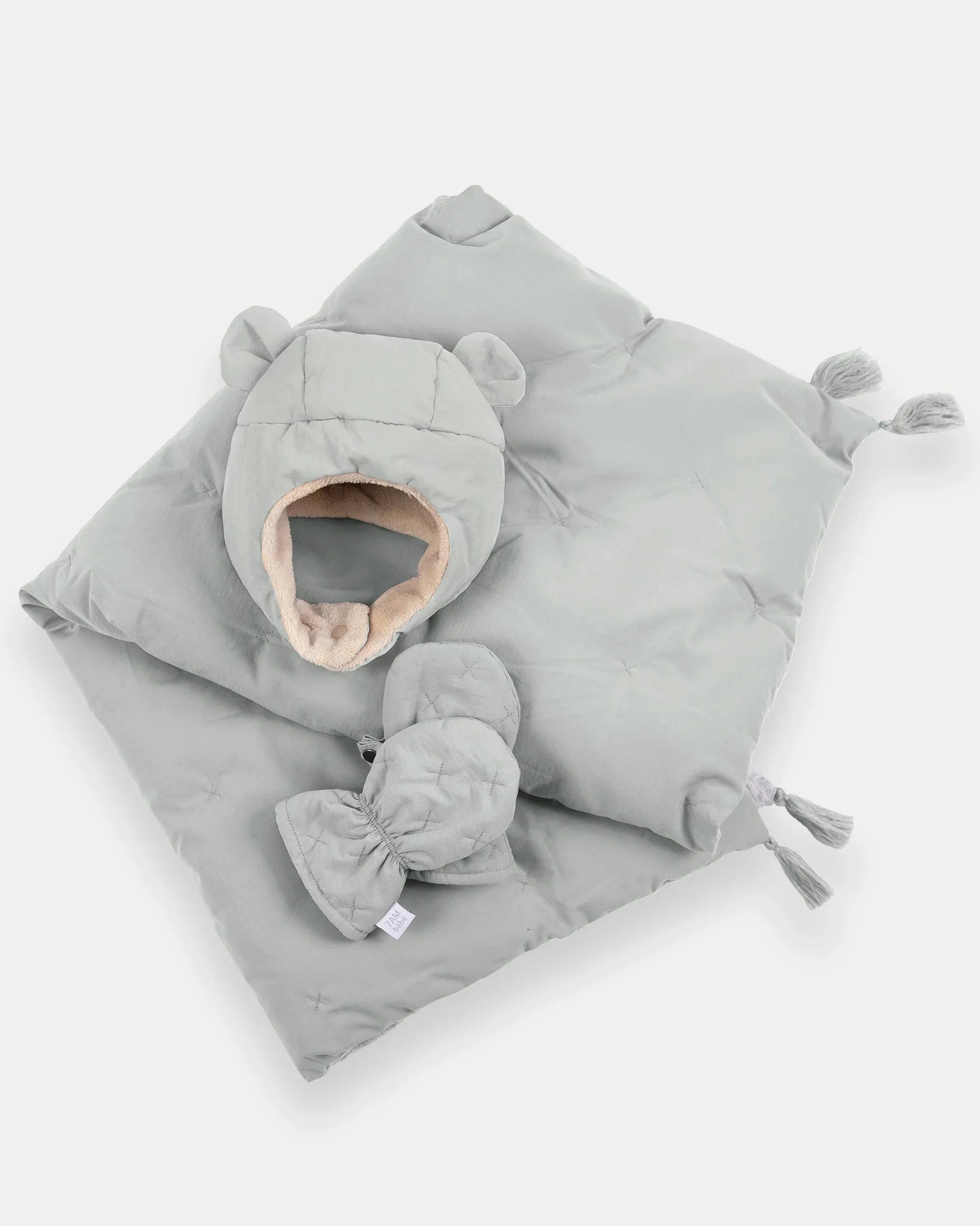 Cozy Baby Mittens, Hat & Blanket Set - Soft & Breathable for Infants 6-12 Months (Bondi Blue) - Perfect for Newborn Gifts, Winter Outfits & Nursery Essentials