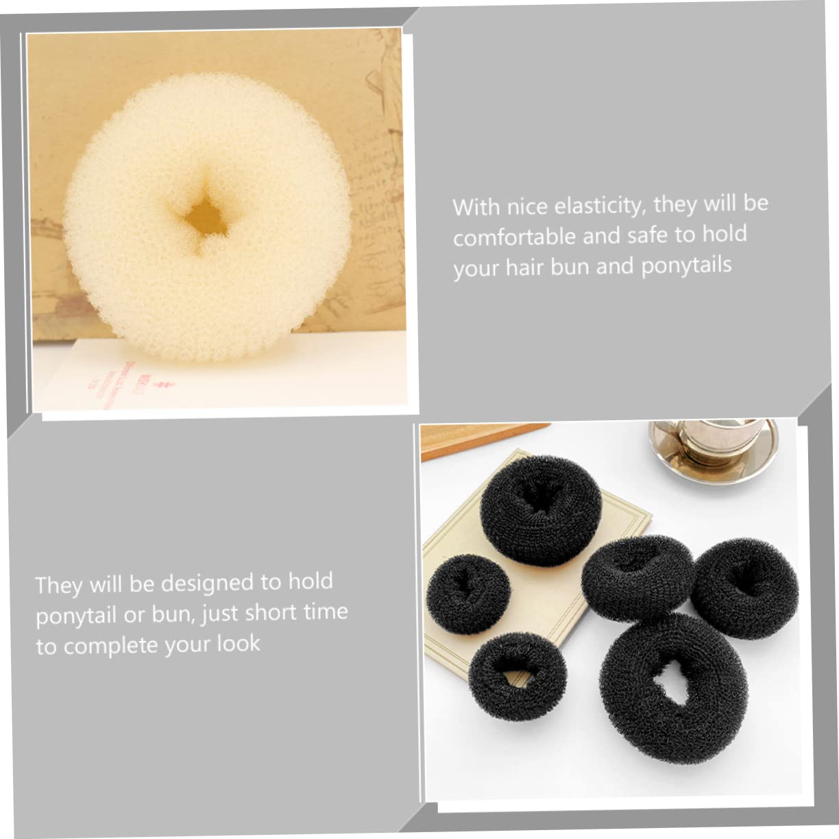 FOMIYES 12-Piece Hair Bun Maker Set for Women - Hair Donut Rings & Bun Shapers - Perfect for Updos, Ponytails & Stylish Hairstyles (Great for Weddings, Parties & Everyday Use)