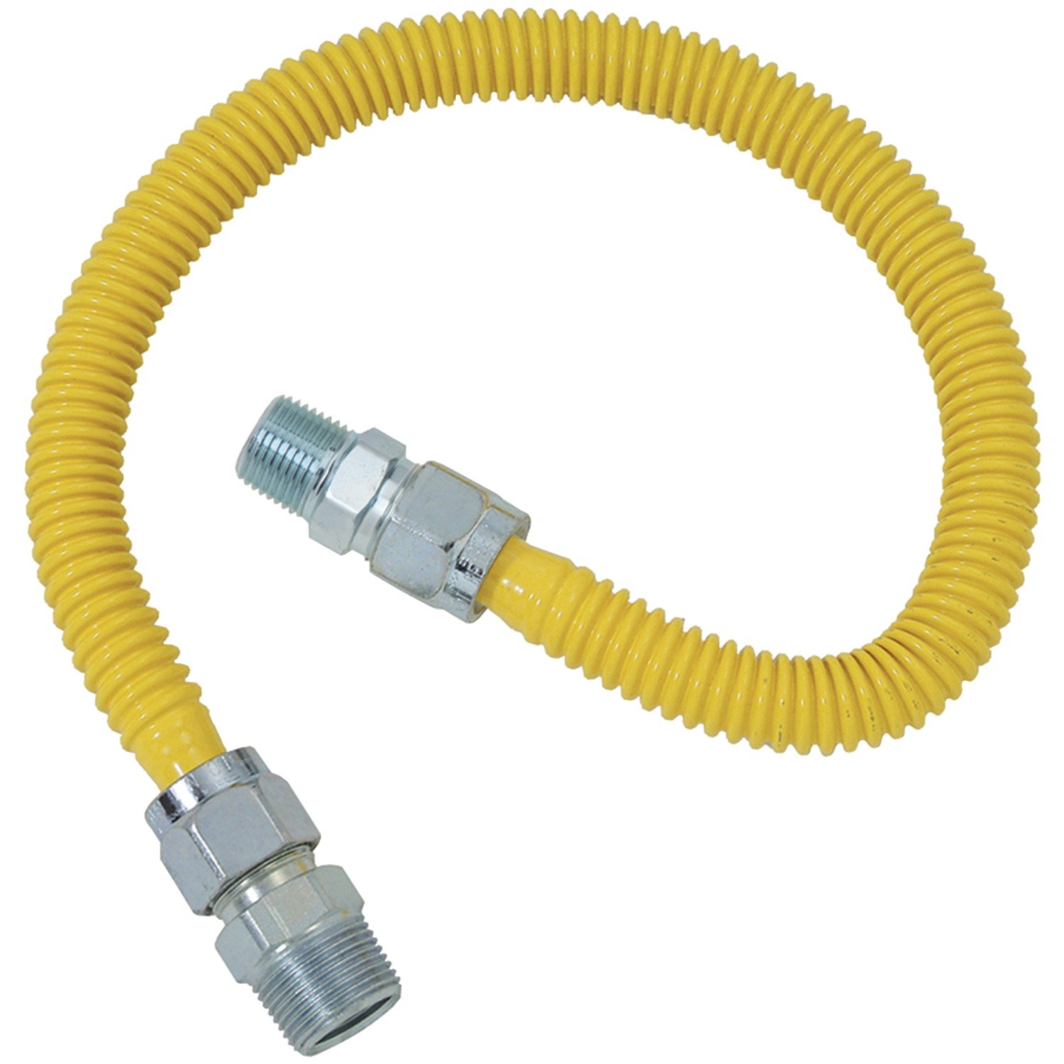 Brasscraft CSSC14-24 Flexible Gas Connector Line for Gas Ranges & Furnaces - Durable Brass Construction, 24-Inch Length - Perfect for Kitchen Appliance Installation & HVAC System Repairs
