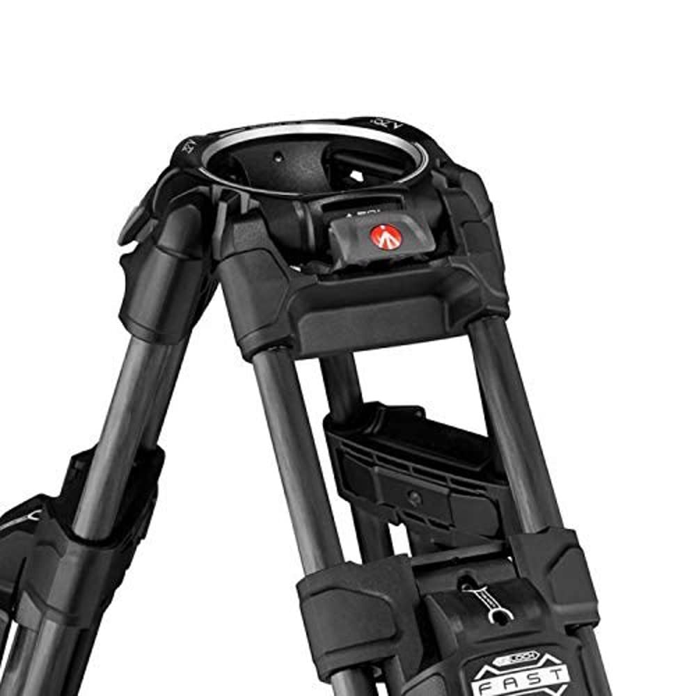 Manfrotto Carbon Fiber 645 Professional Video Camera Tripod - Fast Twin Legs Stand for DSLR, Mirrorless Cameras & Camcorders - Perfect for Videography, Vlogging & Live Streaming