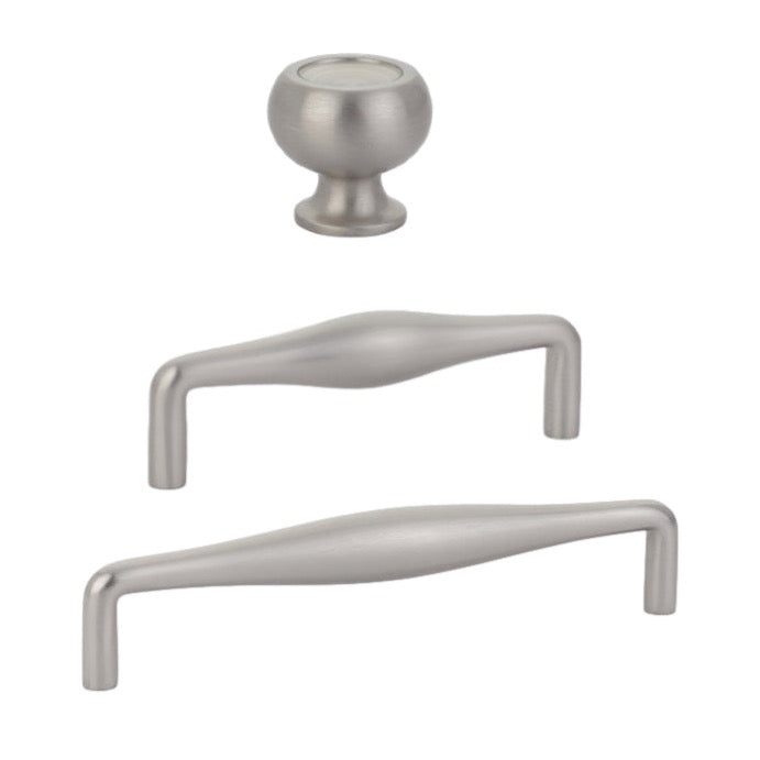 Satin Nickel Cabinet Knobs and Drawer Pulls - 12 Pack Modern Kitchen Hardware for Cabinets, Dressers & Furniture (Easy Installation, Durable Finish) - Perfect for Home Renovation & DIY Projects