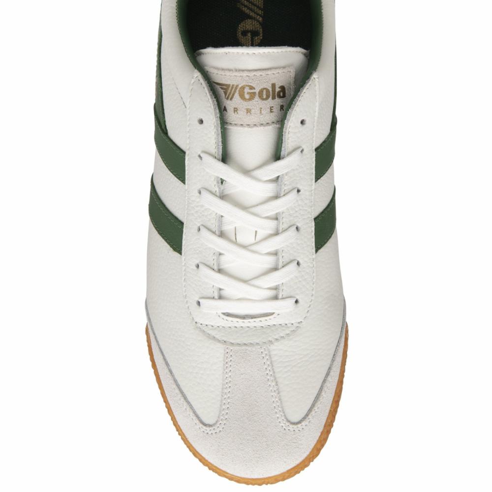 Gola Men's Harrier Leather Sneakers in Green - Stylish & Comfortable Casual Shoes for Everyday Wear, Walking & Urban Fashion
