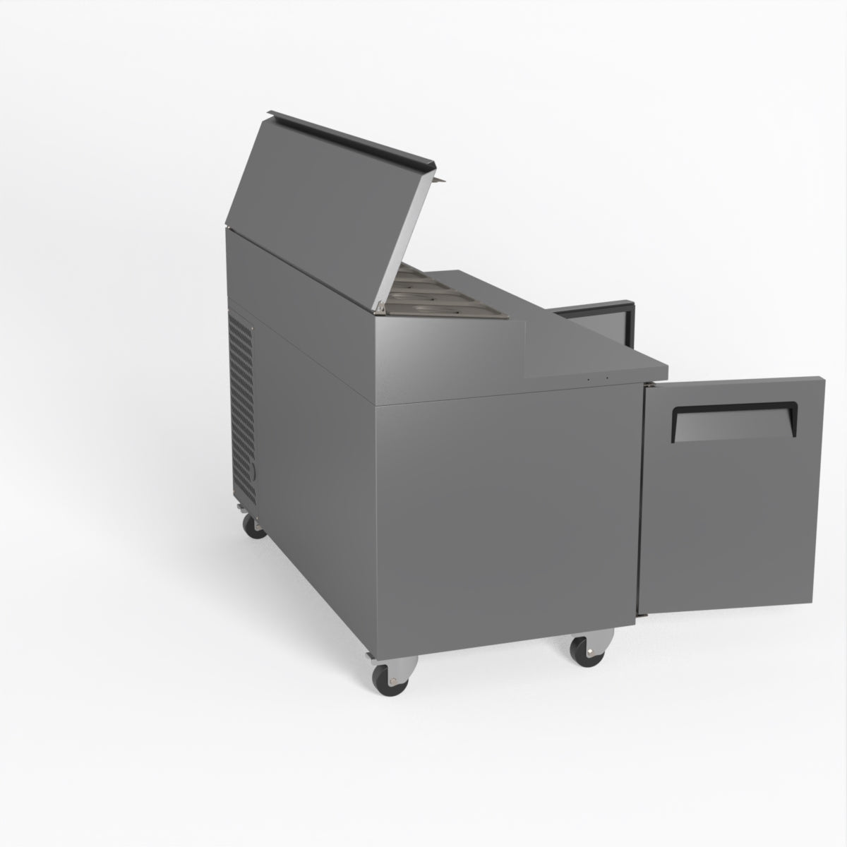 AG 2 Door Saladette Refrigerator with 8 x 1/3 GN Trays - Commercial Kitchen & Restaurant Use
