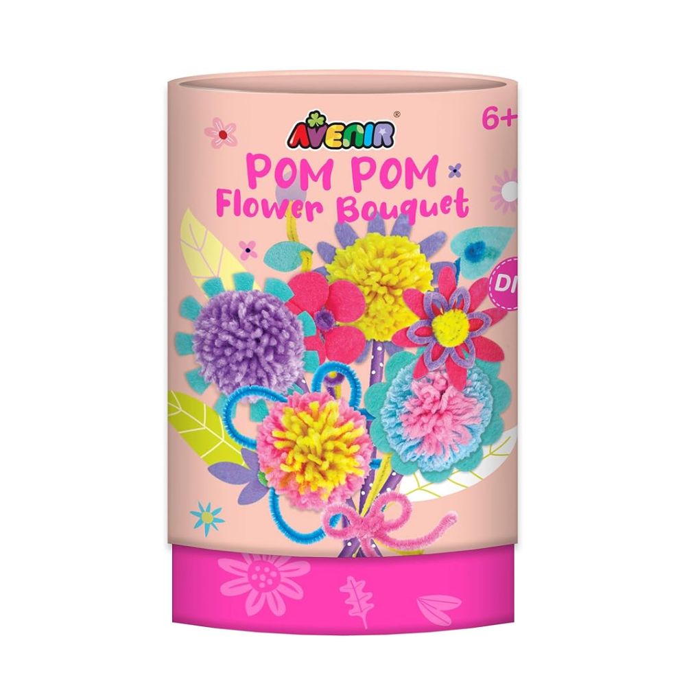 Avenir Pom Pom Flower Bouquet - Artificial Floral Arrangement for Home Decor, Wedding Centerpieces, Party & Event Decorations
