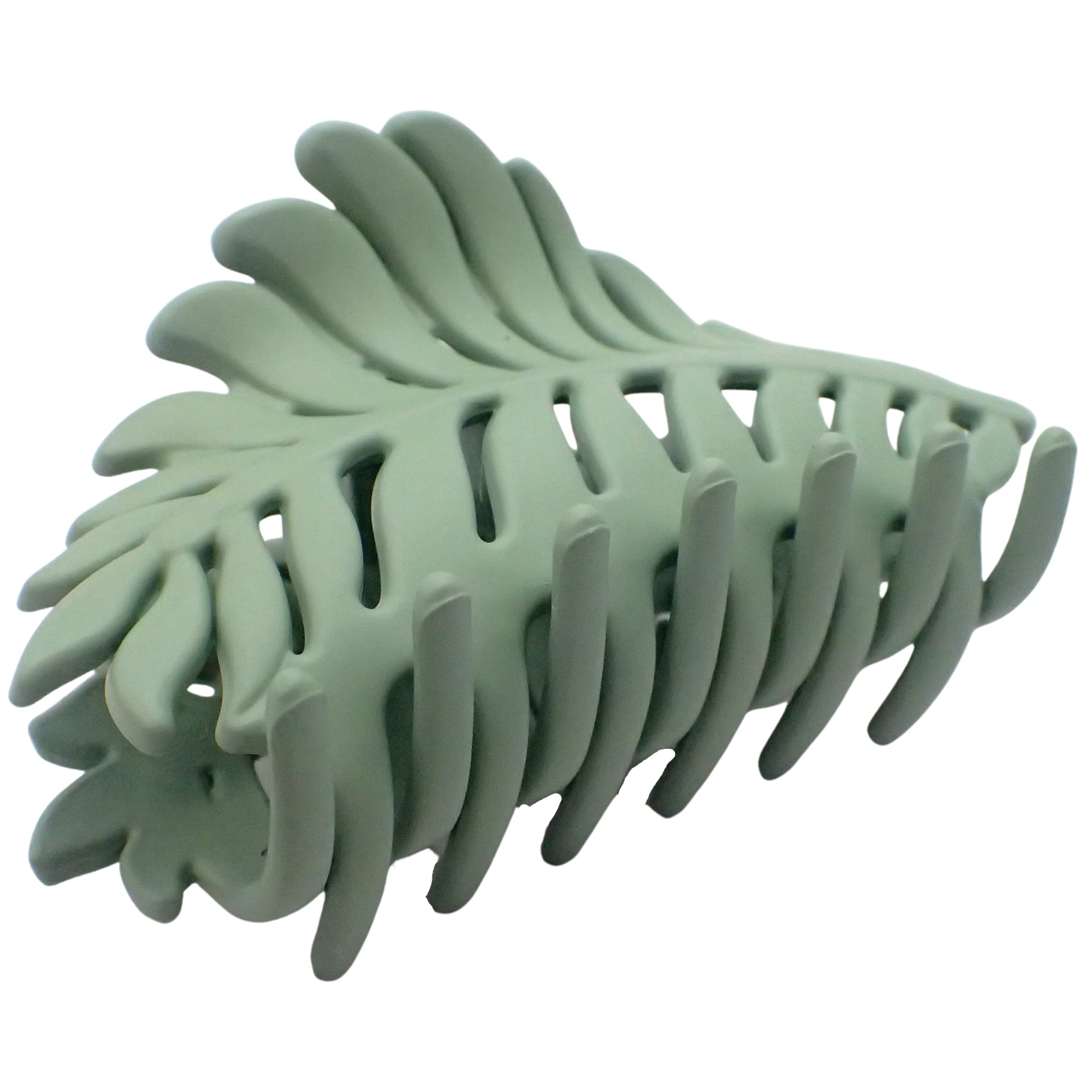 Topkids Leaf Hair Claw Clips for Women & Girls - Large Sage Hair Accessories for Styling, Ponytails & Updos - Fashion Hair Clips for Everyday, Work & Special Occasions
