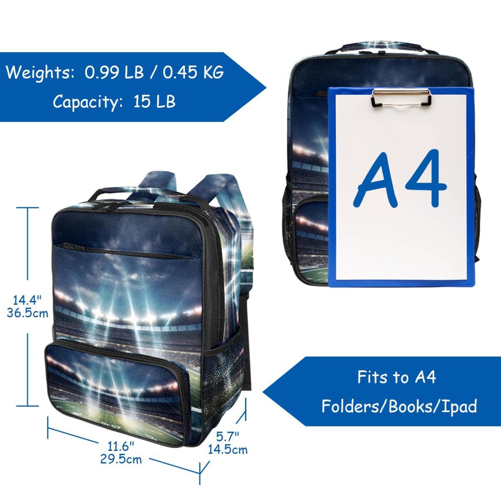 Best Travel & Work Backpack for Men & Women - Durable Laptop Backpack with USB Charging Port - Perfect for Commuting, School, and American Football Games