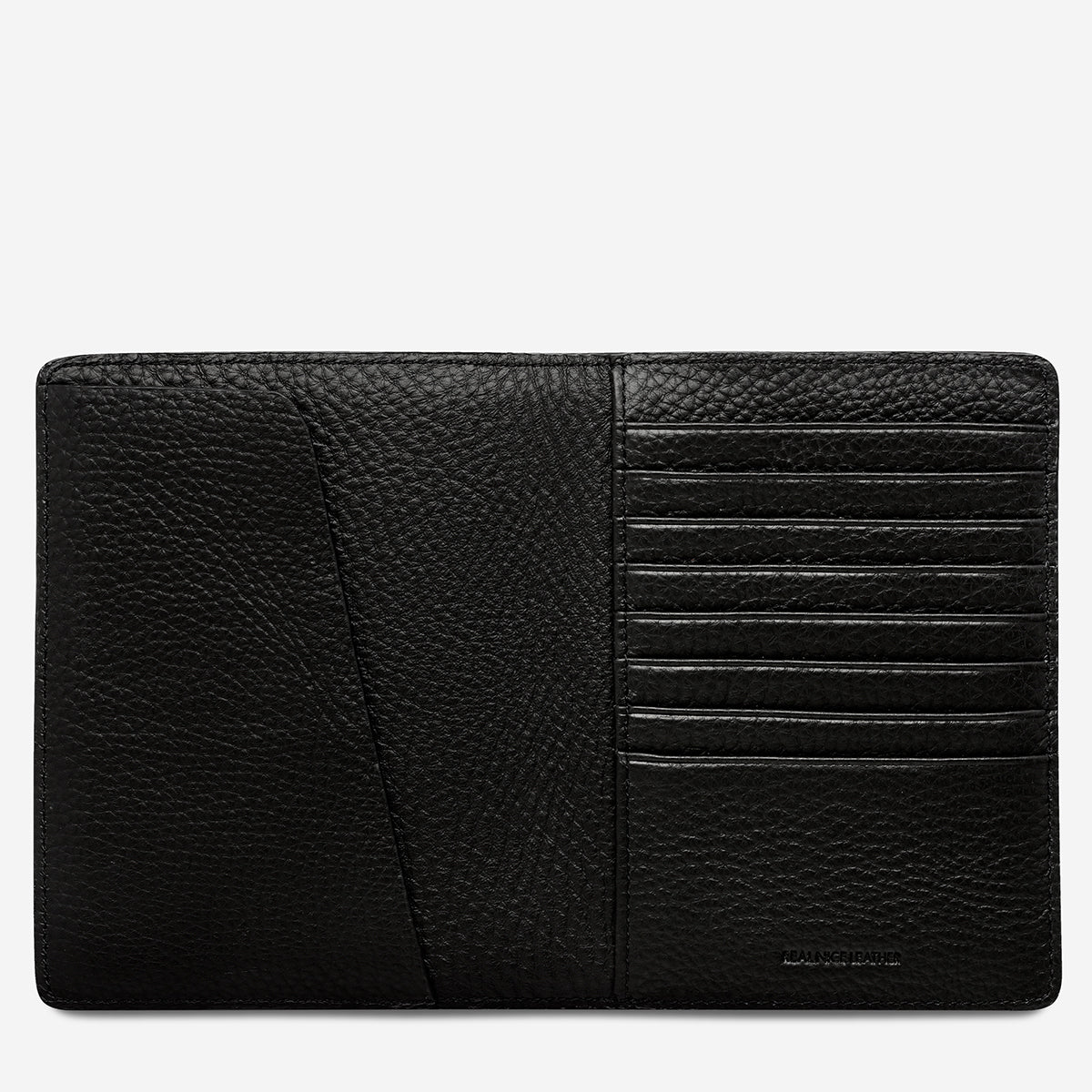 Black RFID Blocking Passport Holder for Travel - Secure & Slim Wallet for Airports, Hotels & International Trips