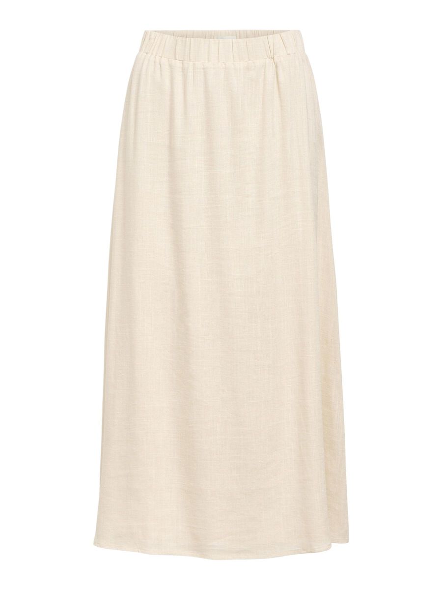 Joanna Women's Midi Skirt - Flowy A-Line Summer Skirt in Sandshell | Casual Office Wear & Beach Cover Up