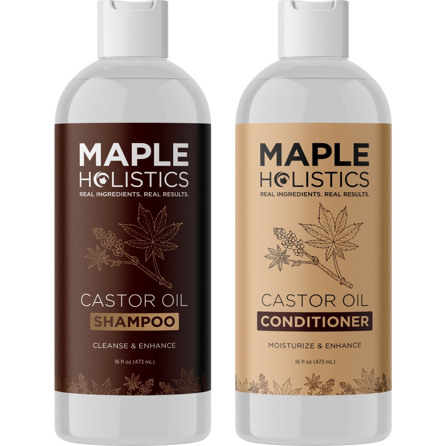 Jamaican Black Castor Oil Shampoo & Biotin Collagen Conditioner Set - Sulfate Free for Fine Hair & Dry Scalp Care - 16oz Vanilla Scented Hair Care - Perfect for Daily Use & Damaged Hair Repair
