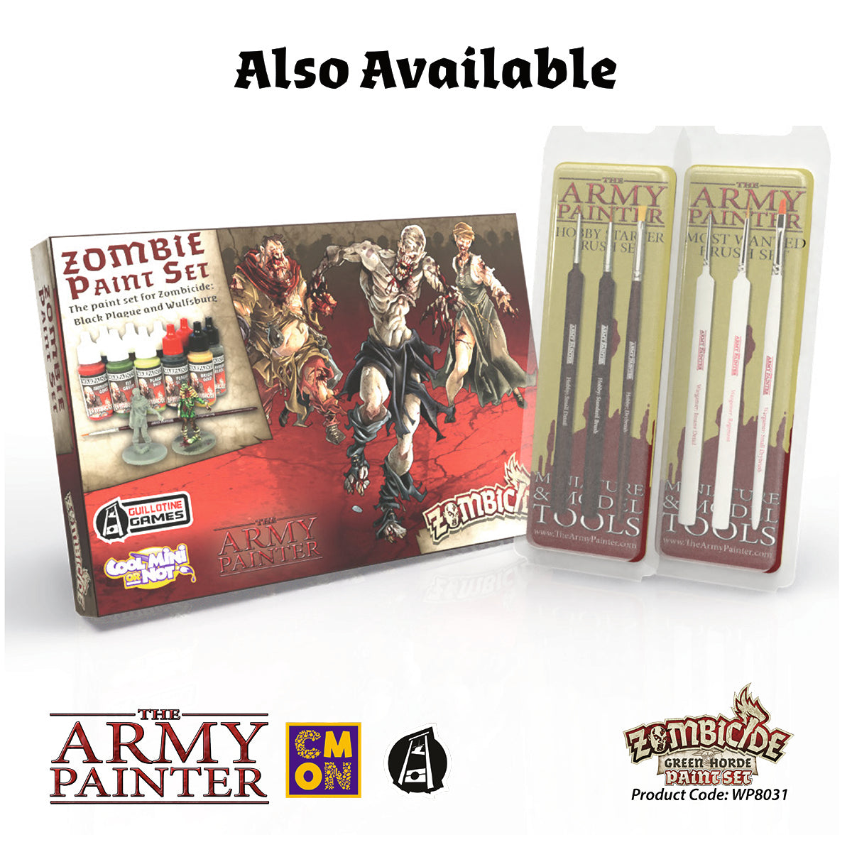 Zombicide Green Horde Miniature Paint Set for Tabletop Gaming - Fantasy Board Game Mini Painting Kit for Warhammer & RPG Scenes