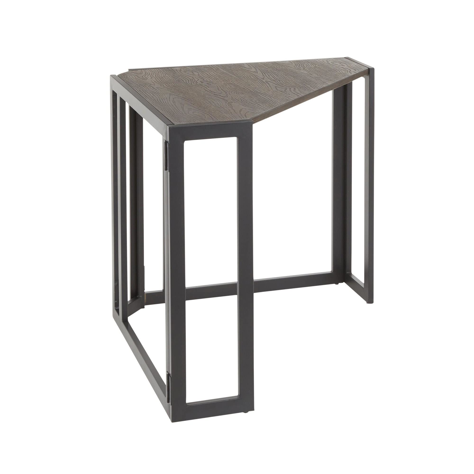 LumiSource Roman Corner Desk - Black Home Office Computer Desk for Small Spaces, Bedroom, Gaming & Farmhouse Style | Compact Writing & Workstation Solution