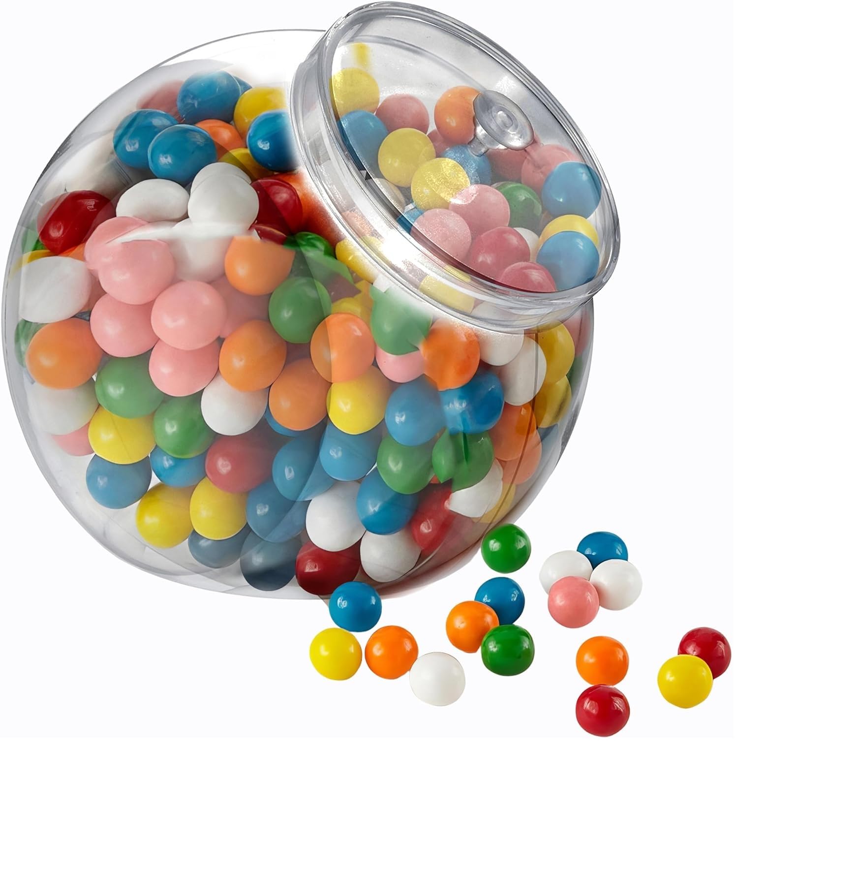 Amscan 80 oz Plastic Jar Containers with Lids (Pack of 6) - Bulk Candy Storage Jars for Treats, Cookies & Snacks - Perfect for Wedding Favors, Anniversary Celebrations & Party Decorations