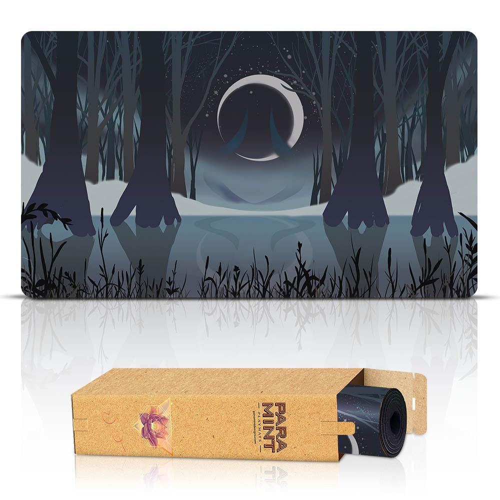 Swamp Mana Scenery Stitched MTG Playmat - Magic The Gathering Accessories for MTG, YuGiOh & TCG Games - Premium Original Art Gaming Mat for Card Game Enthusiasts - Perfect for Tournaments, Casual Play & Collectors