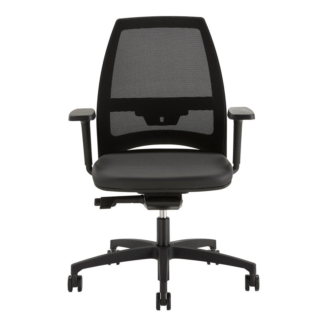 Ergonomic Mesh Back Office Chair with Lumbar Support - Adjustable Height & Swivel for Home & Office Workspace - Comfortable Desk Chair for Long Hours Sitting