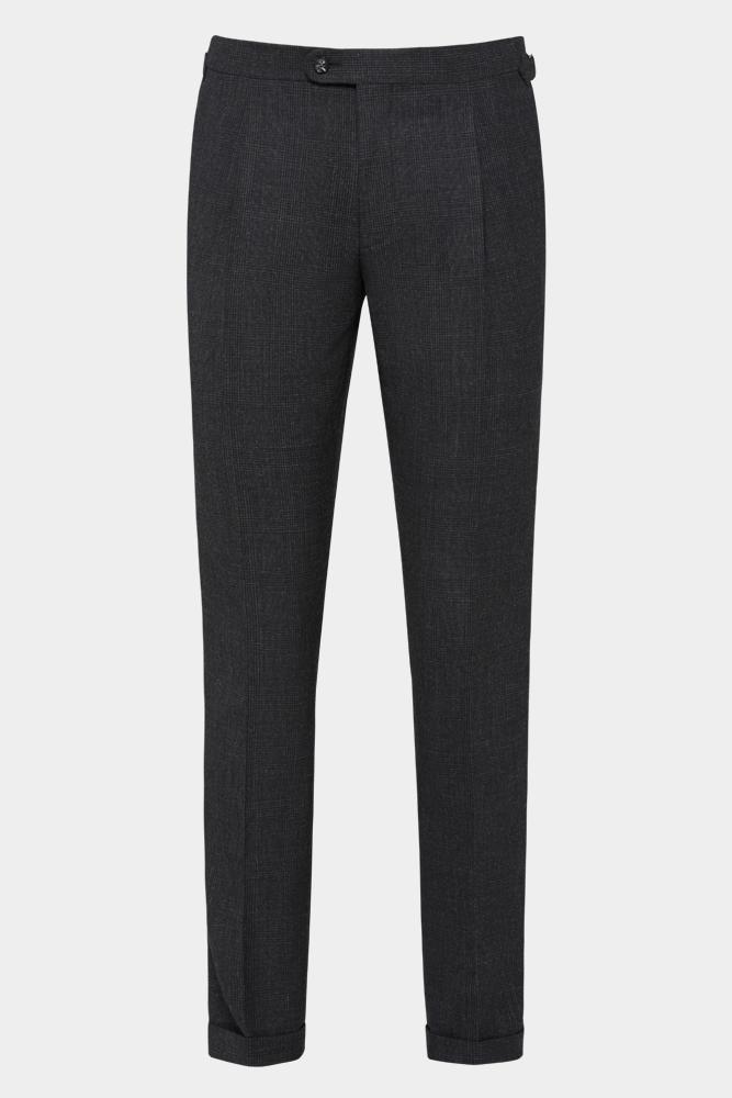 Jonah Suit Charcoal Self Check - Premium Slim Fit Suit for Men | Business, Formal & Wedding Attire | Perfect for Office, Interviews & Special Occasions