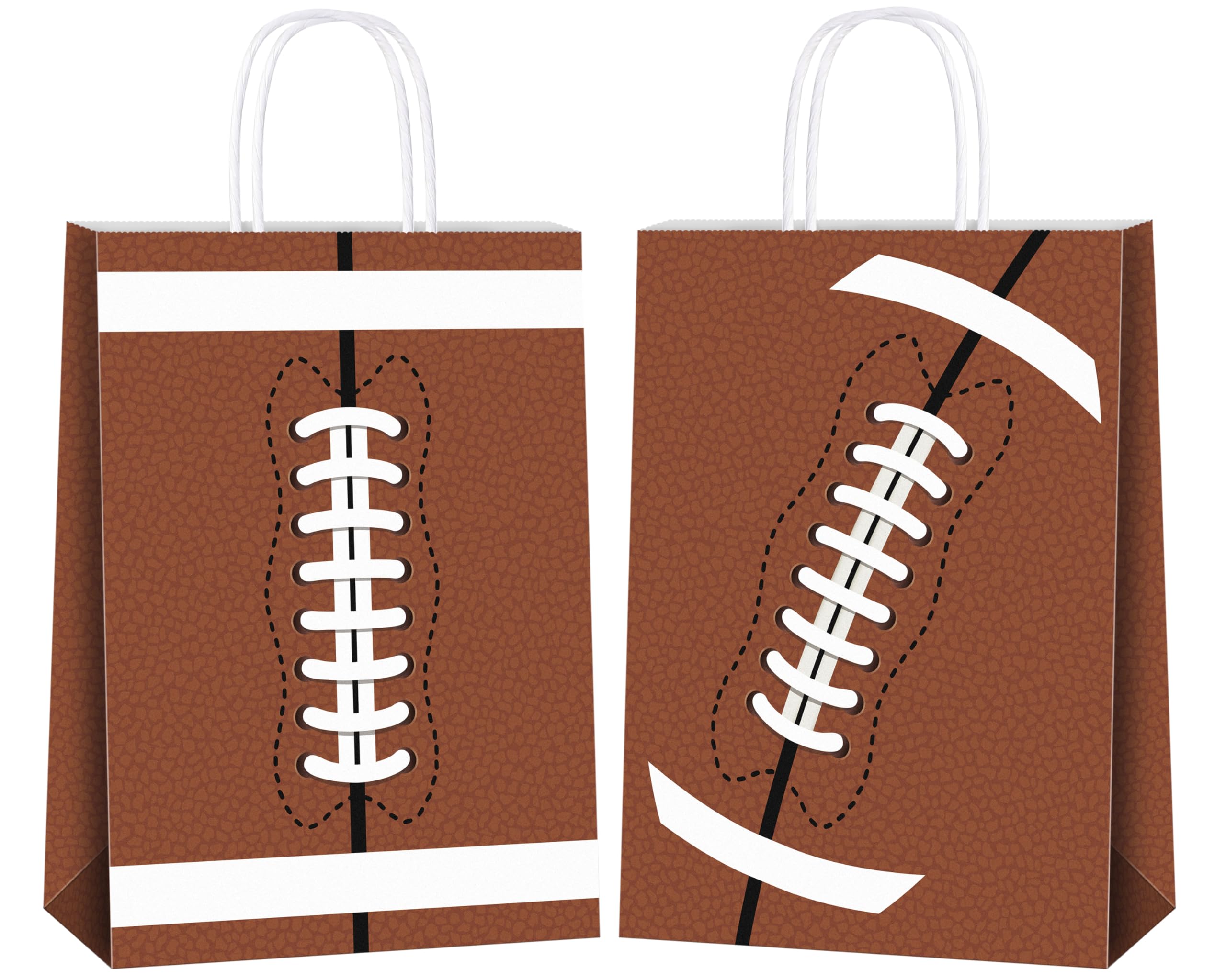 16-Piece Football-Themed Gift Bags with Handles - Party Favors, Treat & Candy Bags for Birthday, Sports Events & Tailgating - Perfect for Game Day Celebrations, Team Snacks & Kids' Party Supplies