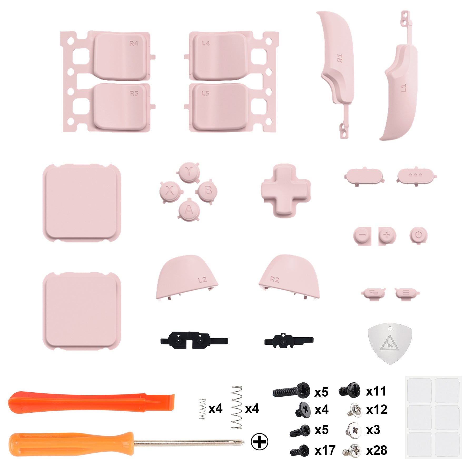 eXtremeRate Cherry Blossom Pink Full Button Set Replacement for Steam Deck LCD - JESDP007 | Custom Gaming Controller Parts for Enhanced Gameplay Experience