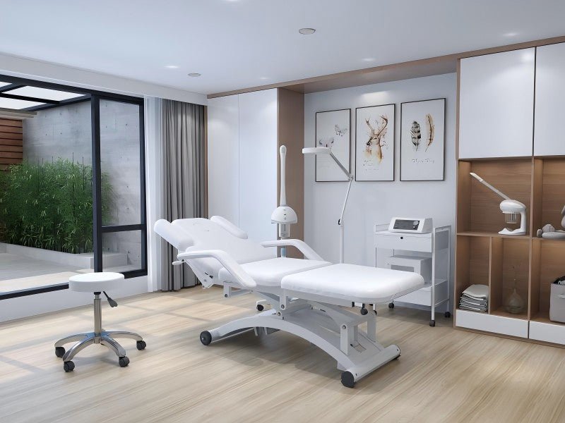 Silverfox 3 Motors Professional Electric Massage Bed 2241C White - Full Body Massage for Home, Spa & Physical Therapy