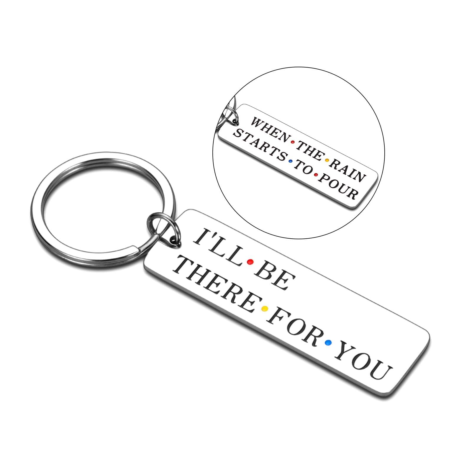 ACCOLIAMBER Best Friend Keychain - Double-Sided I'll Be There for You Keyring for Women & Men | BFF Friendship Gifts for Birthday, Graduation, Christmas | Perfect for Couples, Friends & Jewelry Lovers
