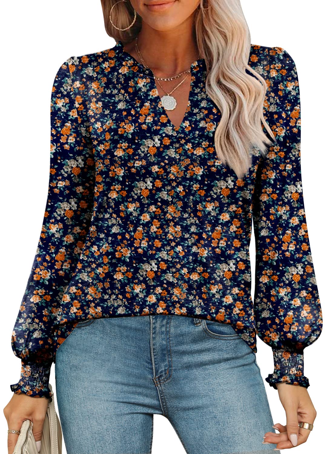 Kikula Women's Puff Sleeve Blouse - Elegant Long Sleeve Tunic Top for Dressy & Casual Wear | Office, Party & Everyday Outfits