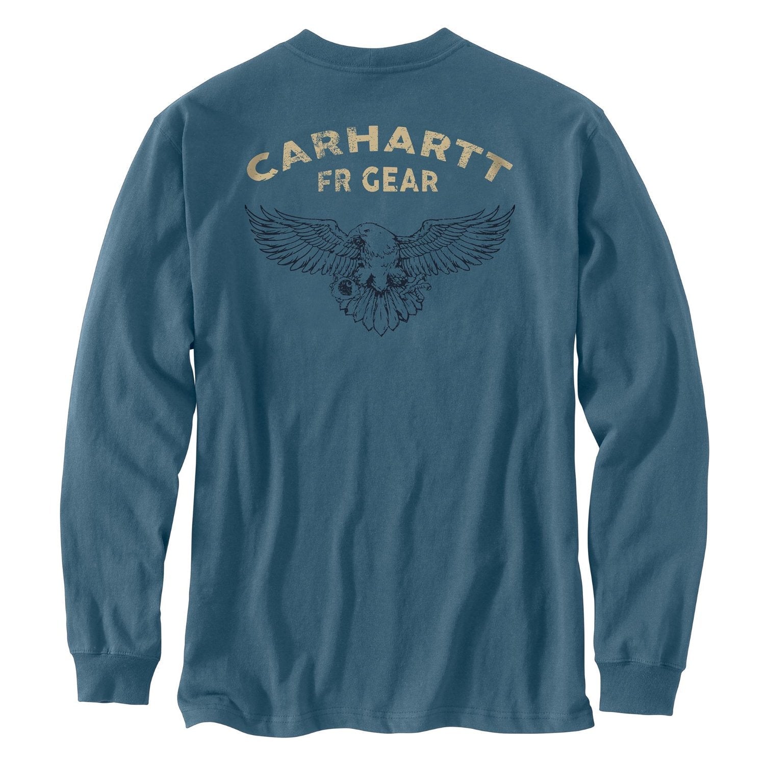 Carhartt Men's FR Eagle Graphic Force Loose Fit Lightweight Long Sleeve T-Shirt - Durable Workwear for Construction, Outdoor & Industrial Use