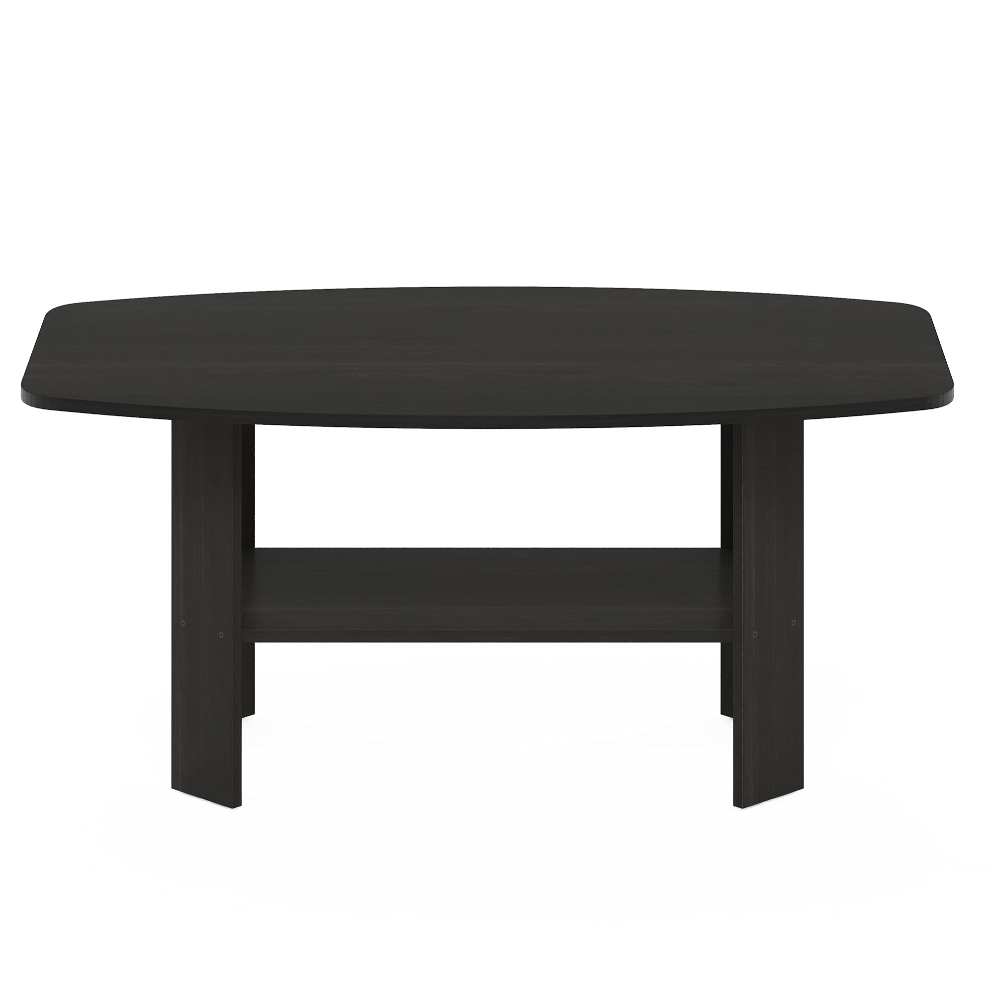 Furinno Simple Design Coffee Table and End Table Set in Espresso Finish - Perfect for Living Room, Lounge, and Home Decor