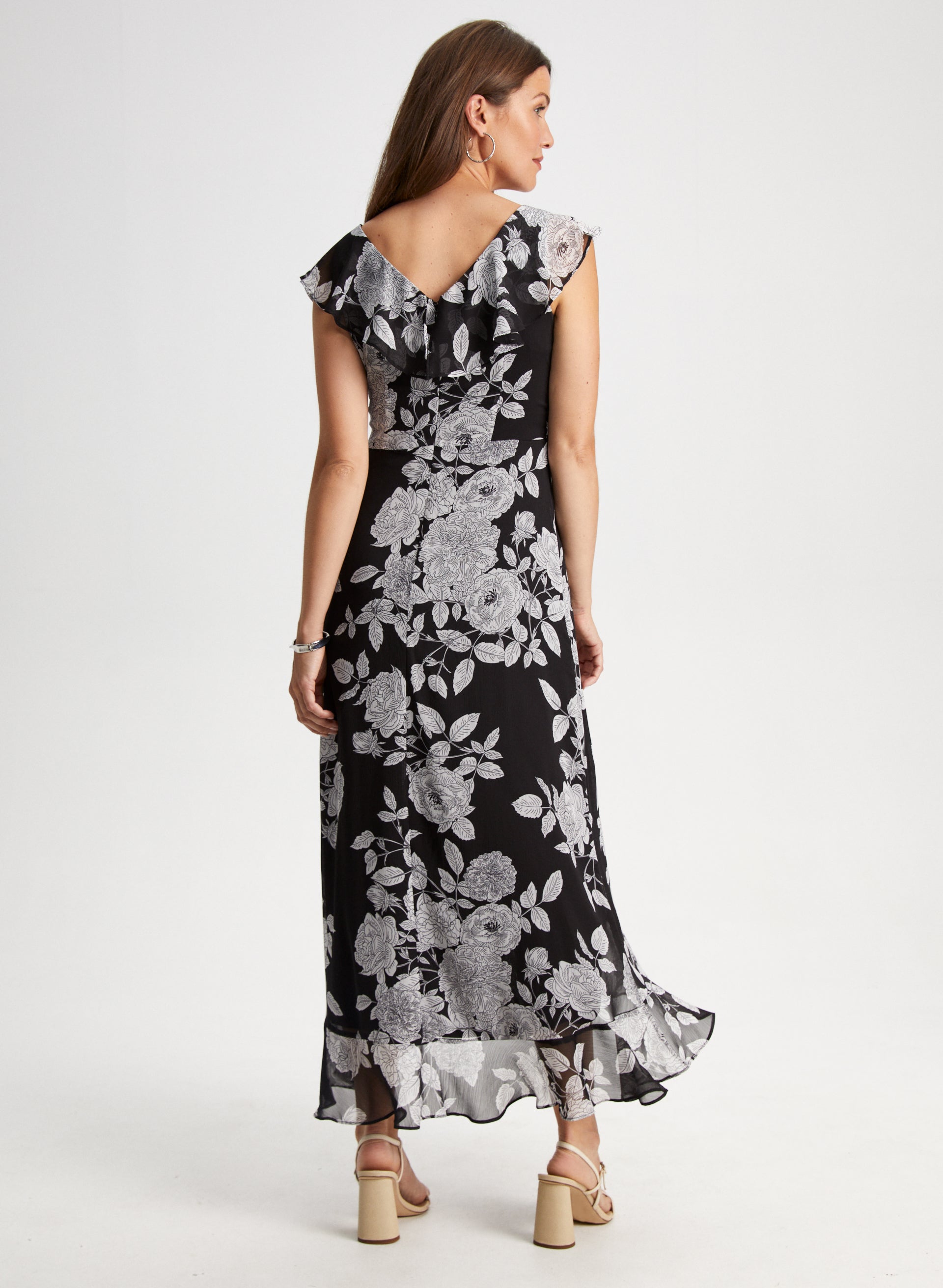 Floral Print Maxi Dress for Women - Summer Boho Long Flowy Dress with Pockets | Perfect for Beach, Vacation & Casual Outings