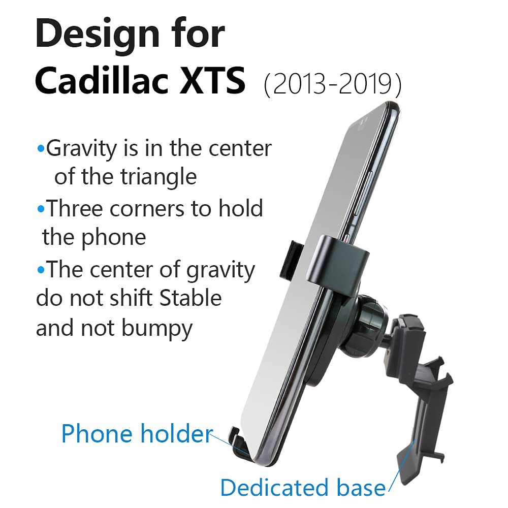 Premium Car Phone Holder for Cadillac XTS 2013-2019 - Universal Auto Accessories, Dashboard & Air Vent Mount, Secure Navigation Bracket - Perfect for Hands-Free Driving, GPS Navigation & Road Trips