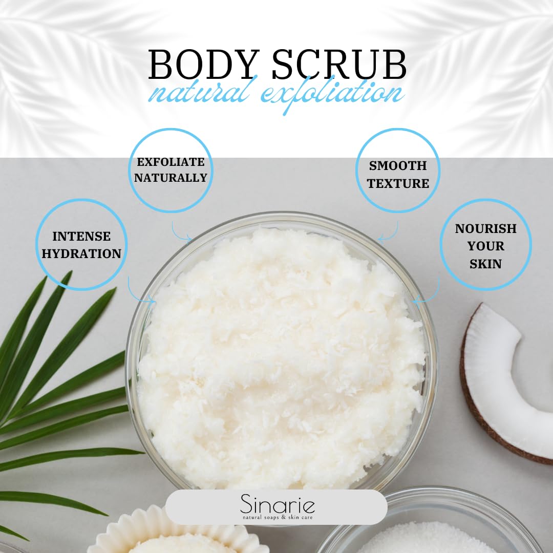Brownie Batter Emulsified Body Scrub - 8 oz Moisturizing Exfoliator for Dry Skin, Sugar Scrub for Women & Men - Perfect for Spa Day, Self Care & Gift Giving