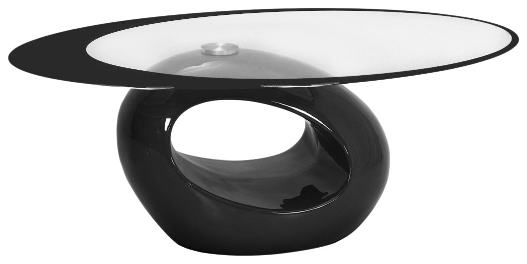 Modern Black Glass Coffee Table 25.5