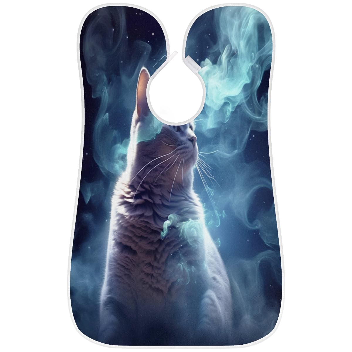 Men's Cat Pattern Shaving Bib - Waterproof Beard & Hair Dye Apron for Barbers, Stylists & DIY Grooming | Sink Hair Catcher & Barber Cape for Home Salon, Beard Trimming & Makeup Protection
