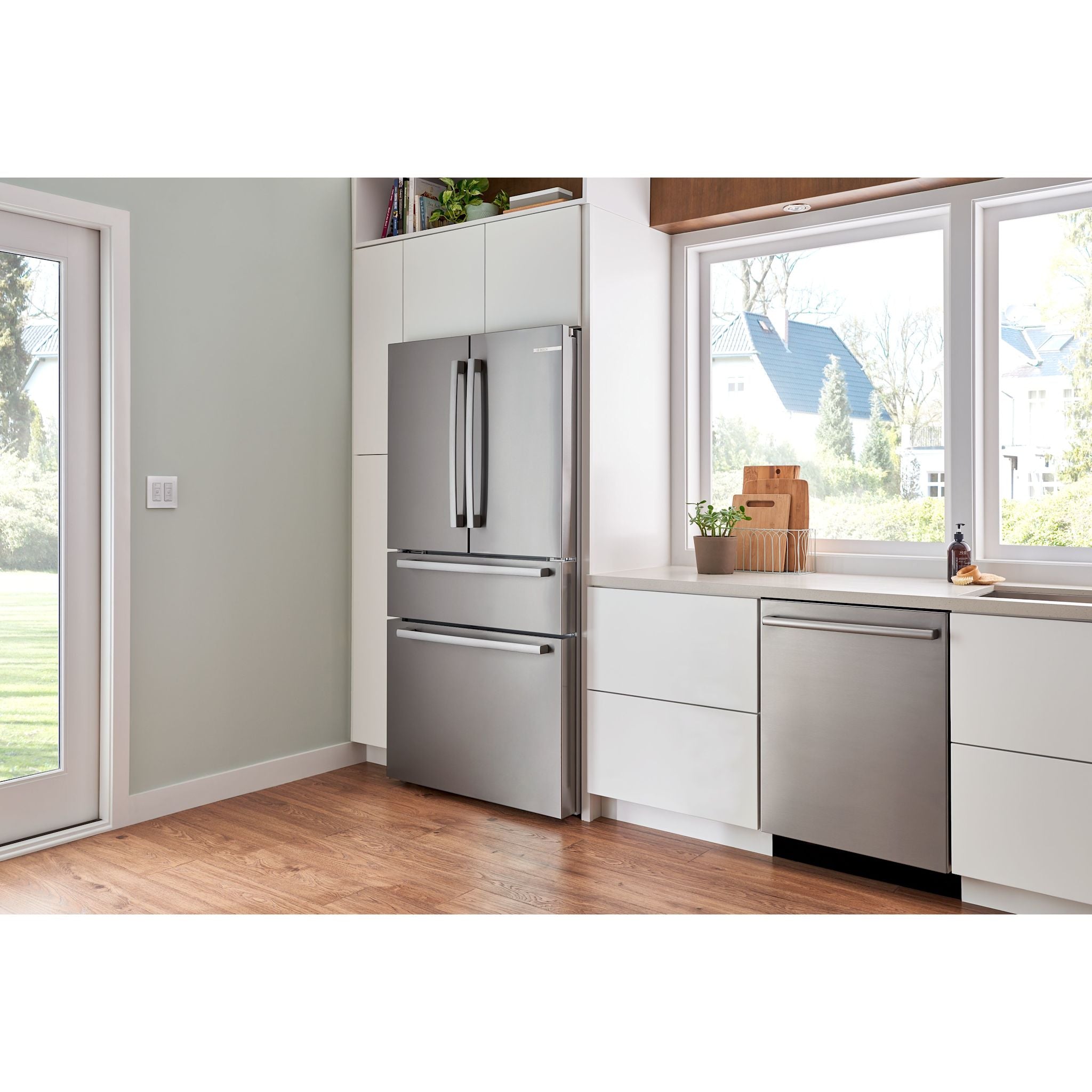 Bosch 36 Inch French Door Refrigerator (B36CL80SNS) - Stainless Steel, Counter Depth, Energy Star Rated - Perfect for Modern Kitchens & Open Floor Plans