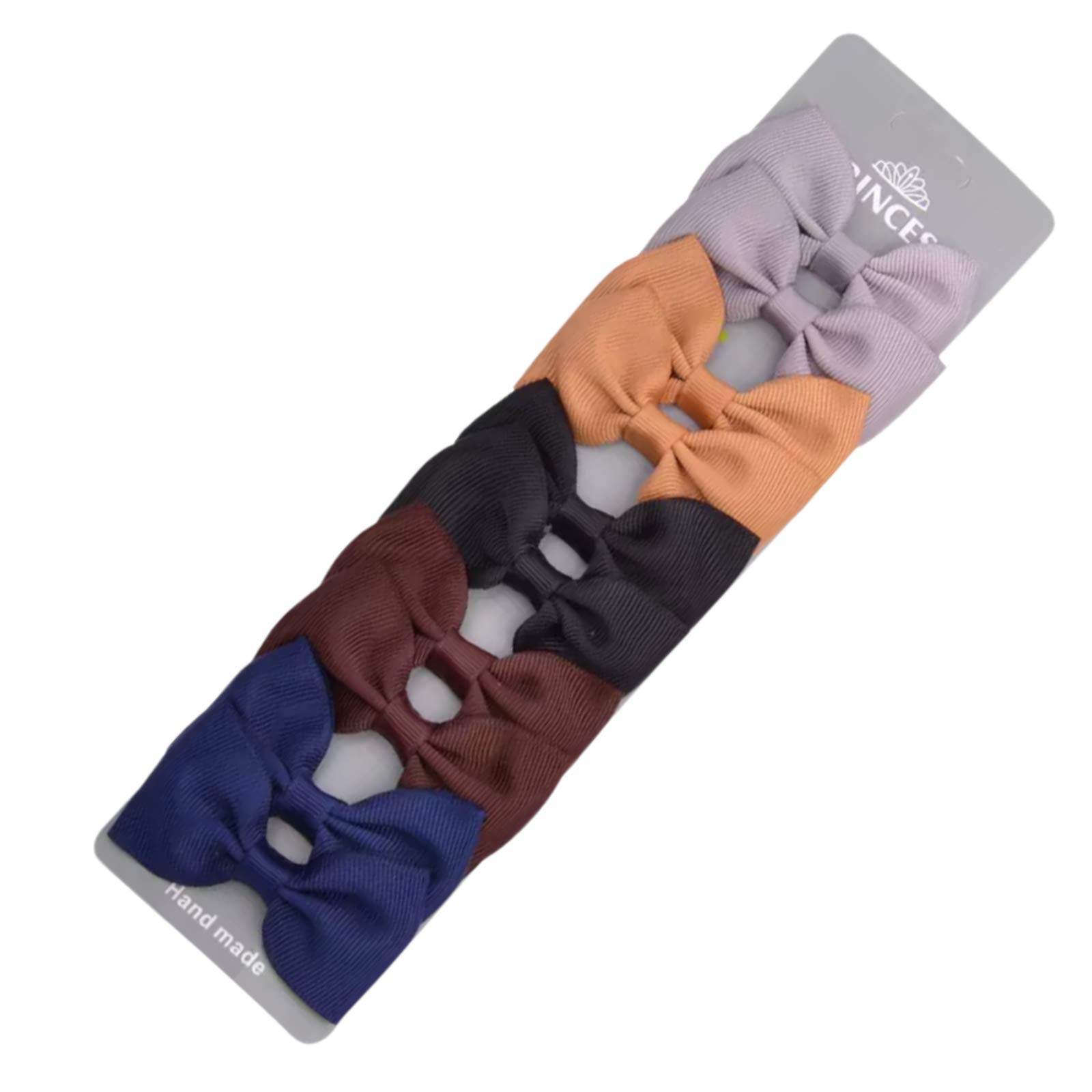 10pcs Dark Mix Hair Bows Clips for Girls - 2.7 Inch Solid Color Hair Accessories with Non-Slip Grips - Perfect for School, Parties, and Everyday Styling