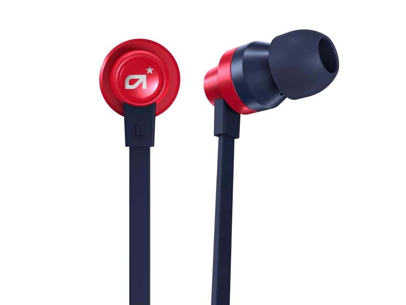 ASTRO A03 In-Ear Headphones with Microphone - 3.5mm Jack, Blue & Red (Perfect for Gaming, Music, and Phone Calls)