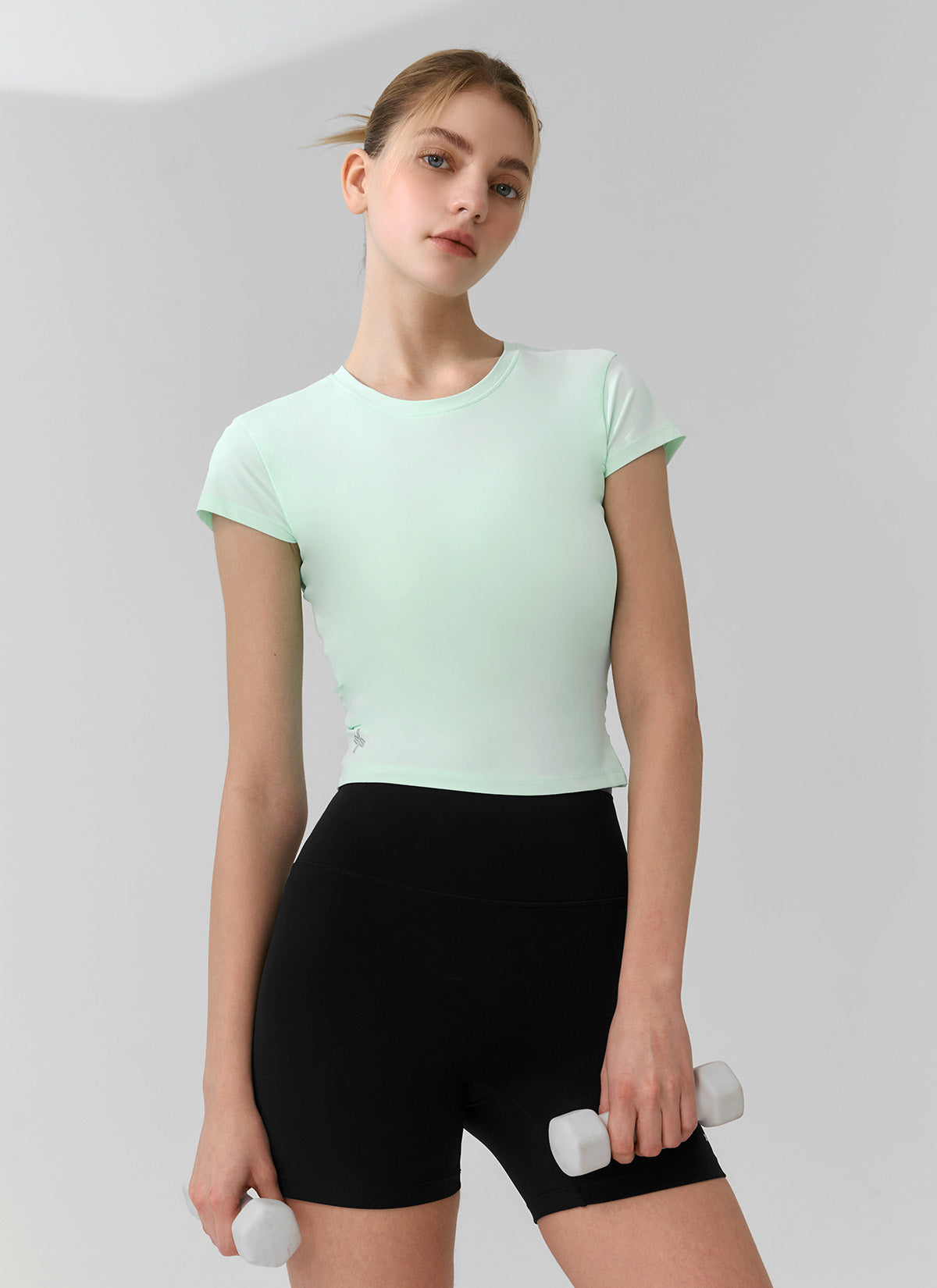 Lightweight Tricot Overlap Short Sleeve Top for Women - Breathable Summer Blouse for Casual Wear, Office & Outdoor Activities