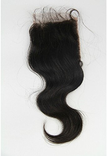 Junhair 5A Lace Closure 5x5 18 Inch Peruvian Virgin Human Hair Body Wave Natural Color - Perfect for Protective Styles, Weaves & Hair Extensions