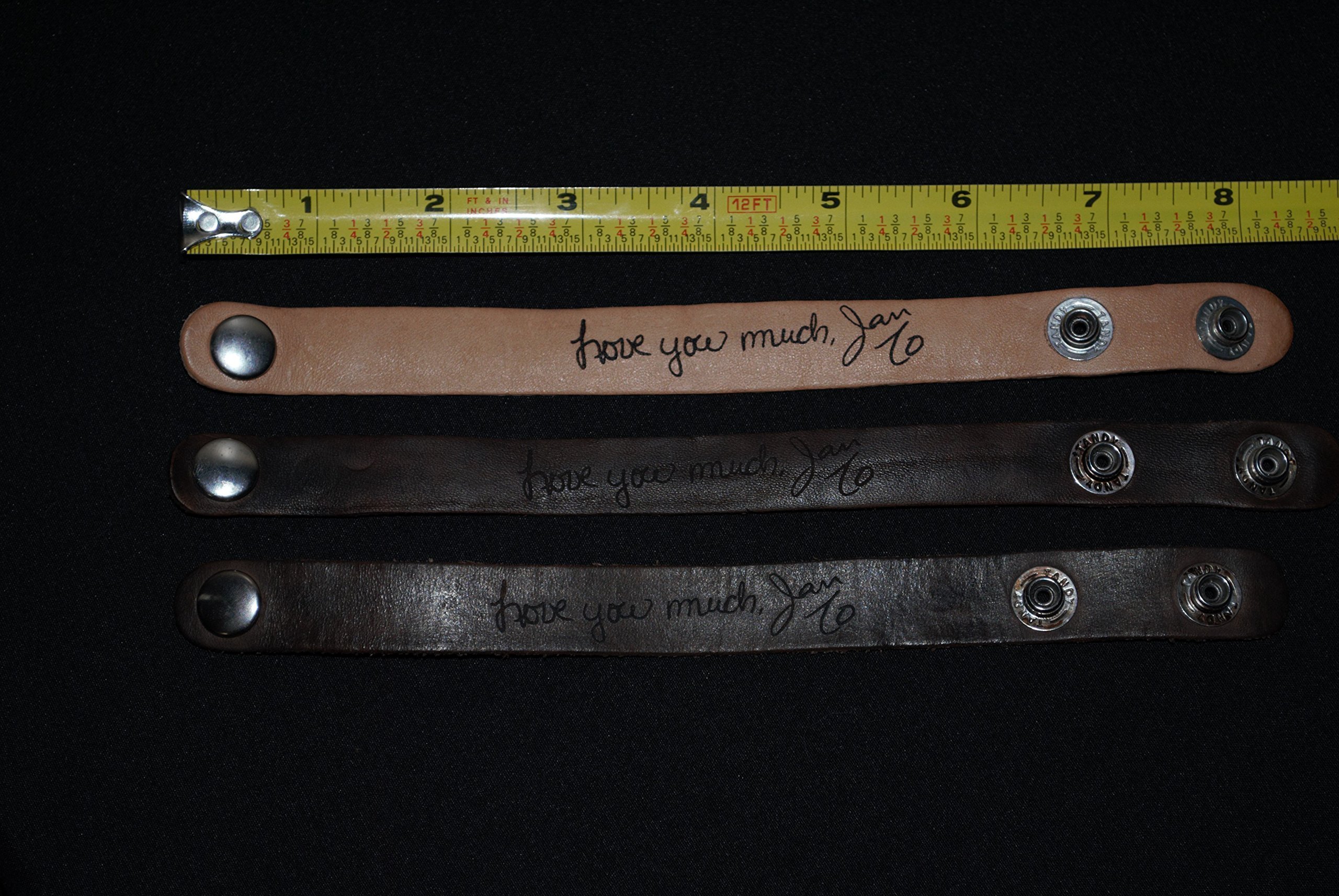 Personalized Laser Engraved Leather Bracelets for Men & Women - Custom Name & Date - Perfect for Anniversaries, Weddings, Gifts & Special Occasions