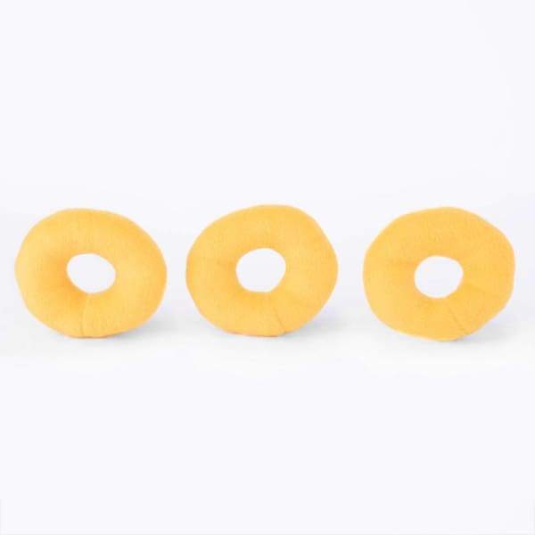 ZippyPaws Minz Donutz 3 Pack Dog Chew Toys for Small & Medium Dogs - Fun Interactive Plush Squeaky Toys for Puppies, Indoor & Outdoor Play, Training Rewards
