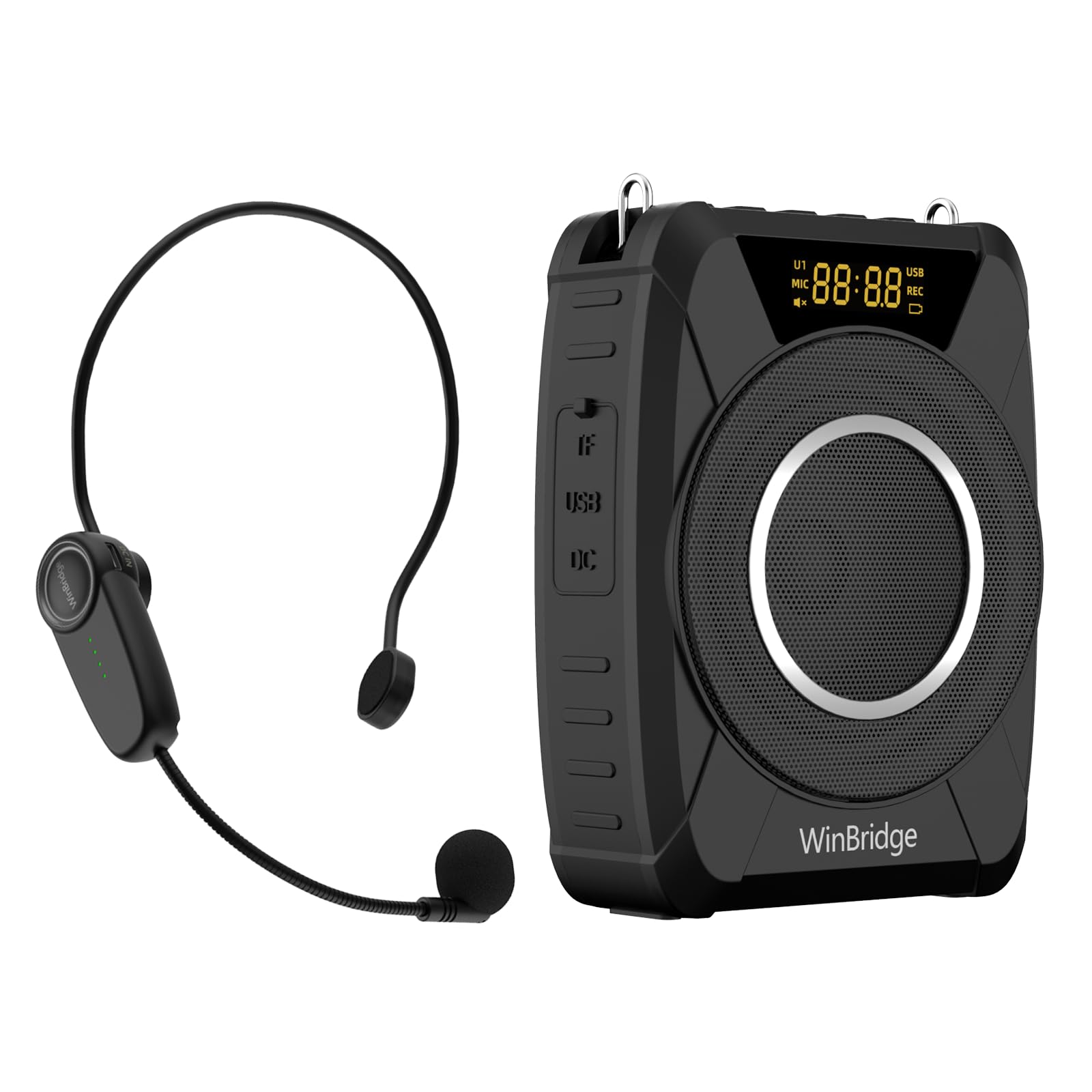 20W Portable Bluetooth 5.0 Voice Amplifier with UHF Wireless Microphone & Recording - Rechargeable Speaker System for Teachers, Singers, Coaches | Perfect for Classroom Teaching, Karaoke Singing & Outdoor Training Sessions