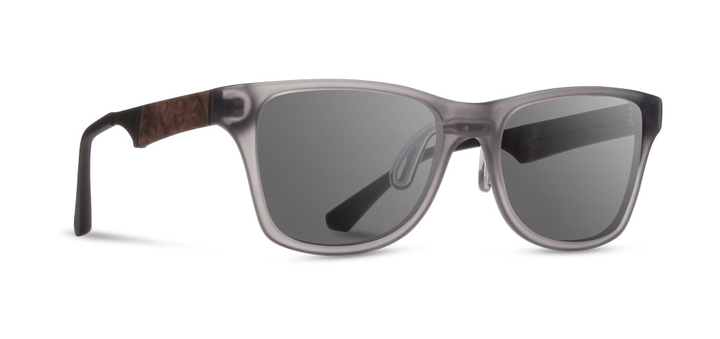 Shwood Canby ACTV Sunglasses - Matte Smoke Frame with Grey Polarized Lenses for Outdoor Sports & Driving | UV Protection & Anti-Glare