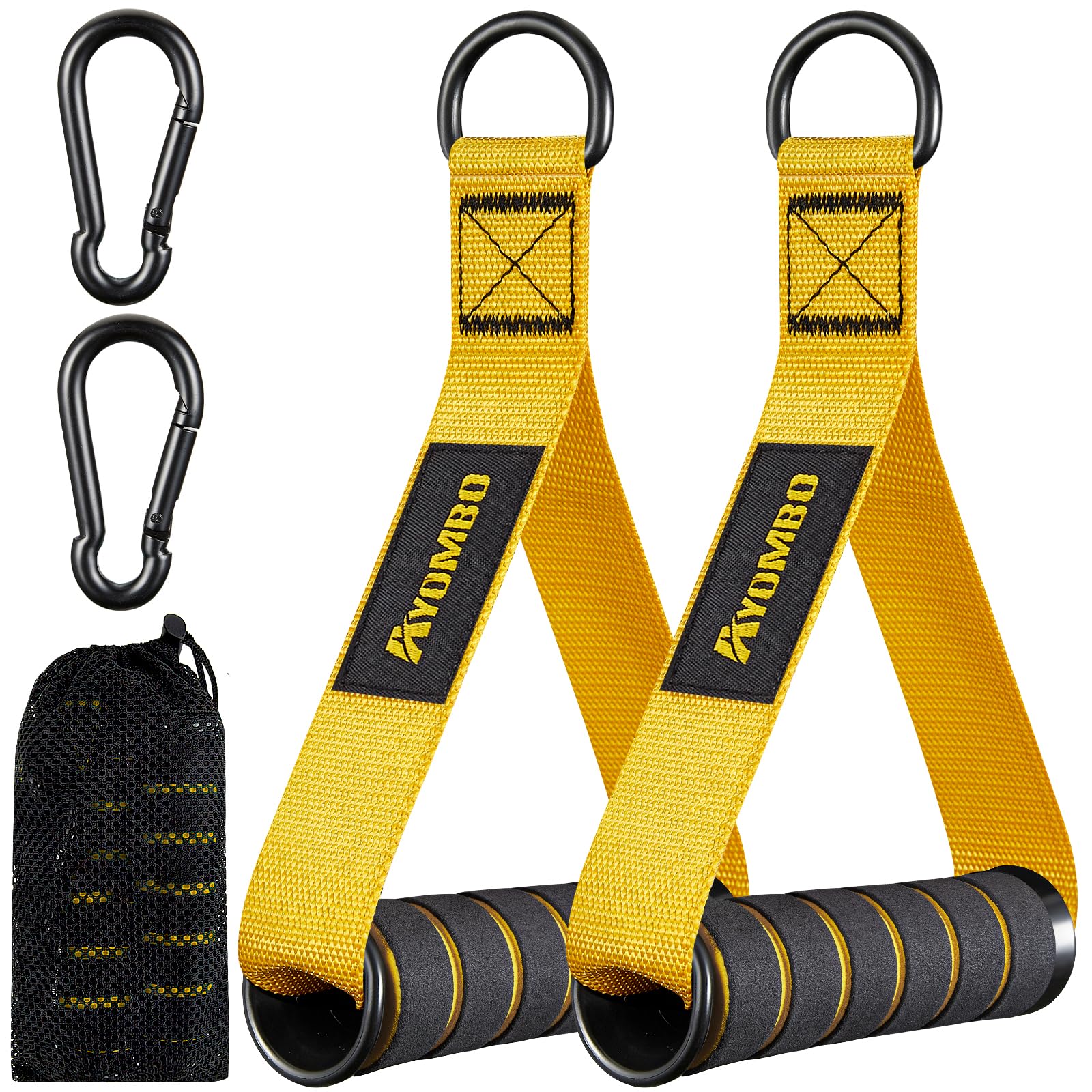 Heavy Duty Gym Cable Attachments - Workout Equipment for Strength Training, Resistance Bands Handles & Machine Grip Accessories - Perfect for Home Gym & Weight Lifting (Men & Women) - Ideal for CrossFit, Bodybuilding & Functional Training